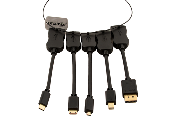 Stoltzen Nyx Adapter Ring Cable 5 USB C DP,MiniDP,MicroHDMI,MiniHDMI&USB C