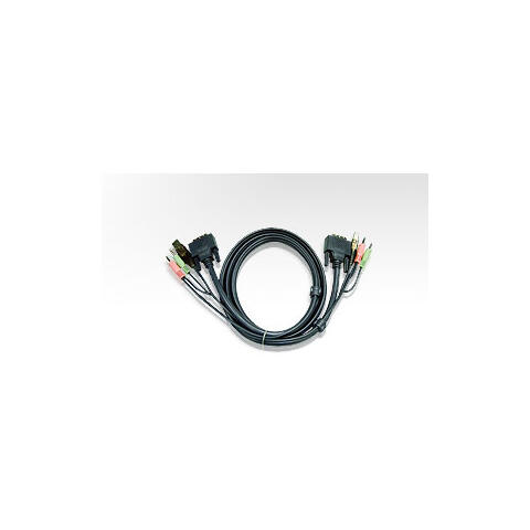 Aten KVM kabel type I   5,0m USB DVI USB, DVI, Minijack - USB, DVI, Minijack