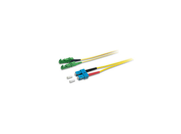 LinkIT fibersnor OS2 SC-UPC/E2000APC  1m Duplex APC SM OS2 9/125 LSZH G657A2 Gul