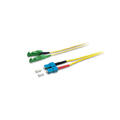LinkIT fibersnor OS2 SC-UPC/E2000APC  1m Duplex APC SM OS2 9/125 LSZH G657A2 Gul