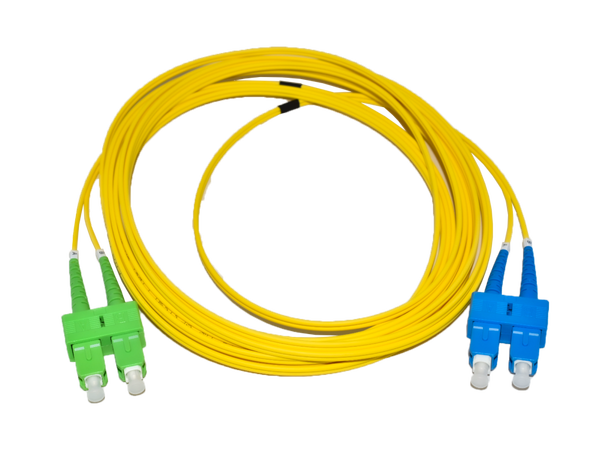 LinkIT fibersnor OS2 SC-APC/SC-UPC 3m Duplex | SM | LSZH | Yellow