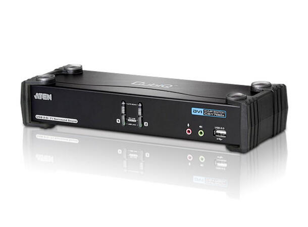 Aten KVM  2-PC 1-User CS1782A Switch Box | DVI-I | USB | 7.1 sound