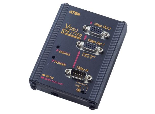 Aten Splitter VGA  1:2 VS132-AT-G 2 Port 350 MHz,1920 x 1440@60Hz