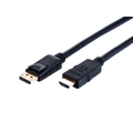 LinkIT DisplayPort til HDMI  5 m m/lyd Med lyd, Svart. Versjon 1.2/2.0