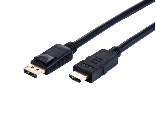 LinkIT DisplayPort til HDMI  5 m m/lyd Med lyd, Svart. Versjon 1.2/2.0