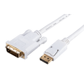 LinkIT DisplayPort til DVI-D  1 m Hvit DVI Single link, 20-pin - 24-pin han-han