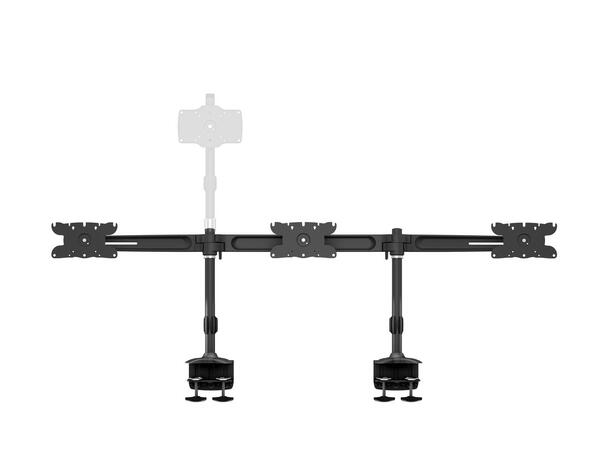 Multibrackets bordstativ, triple 24-32" 3 X 24"-32", 24kg, 200x100, Clamp