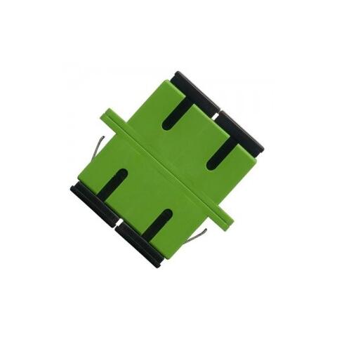 LinkIT Fiberadapter SC/SC Duplex SM | APC | Flens og klips | grønn