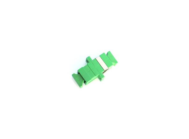 LinkIT Fiberadapter SC/SC SPX Grønn SM | Simplex | APC | Flens og klips
