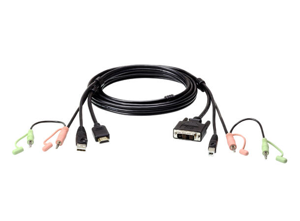 Aten KVM Cable HDMI to DVI-D with Audio USB | HDMI | USB | 3.5mm Minijack