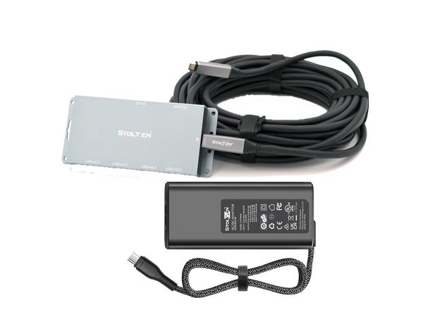 Stoltzen HERA HuddleHub Mini 65W + 10 m PD 65W | 10 m USB-C Host Kabel