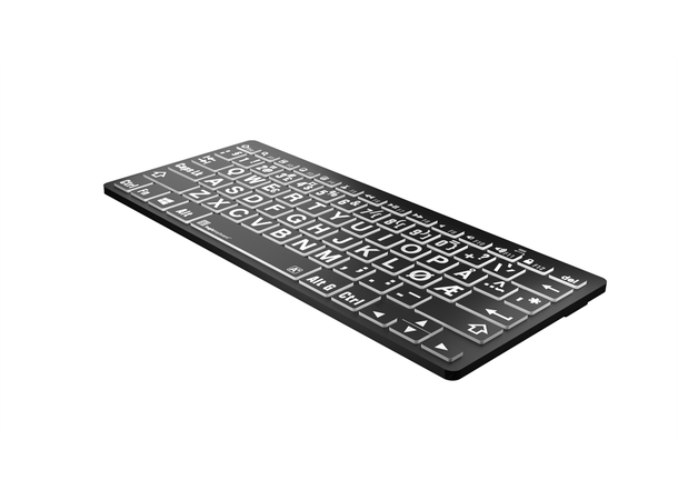 Logickeyboard XLPrint BT W/B NO PC PC Bluetooth Mini