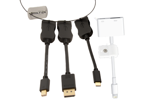 Stoltzen Nyx Cable 3 + Lightning DisplayPort, MiniDP, USBc + Lightning