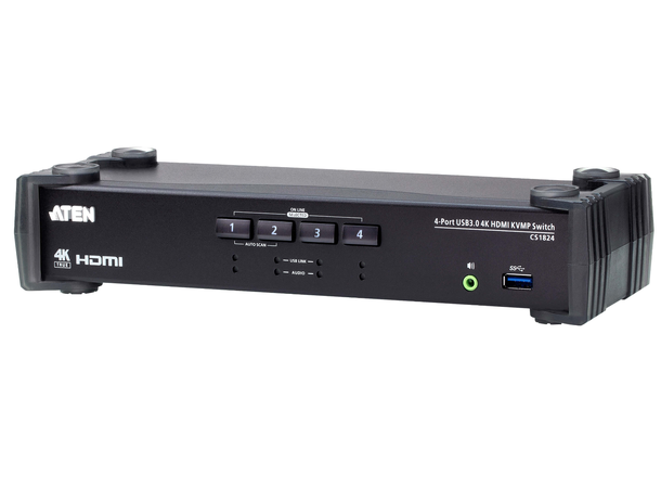 Aten KVM  4-PC 1-Bruker CS1824 4K Switch Box | HDMI | USB 3.0