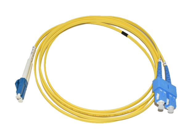LinkIT fibersnor OS2 LC/SC 10m Duplex | SM | LSZH | Yellow