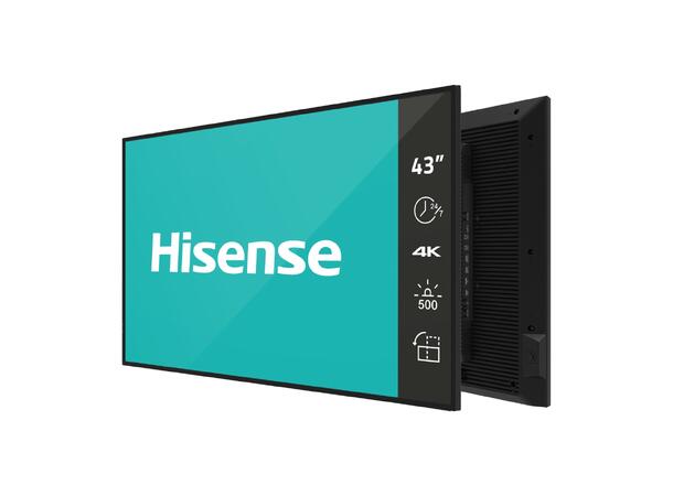 Hisense 43" 24/7 UHD 4K 500 nits D-LED Haze 25% | Wireless share | Android 11