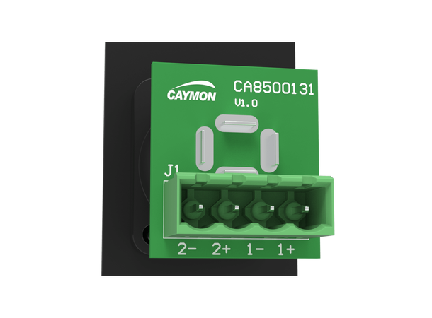 Caymon CASY143/B Vinklet Speakon Panel med 4 pin block bak og speakon.