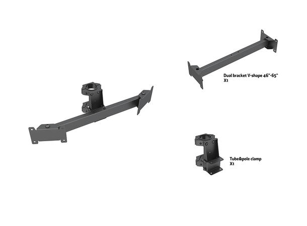 Multibrackets Pro Series - Dual bracket V-shape 46"-65"