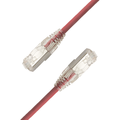 LinkIT F/UTP SlimPatch Cat6a red 3m AWG 28 | LSZH | Snagless | OD 4.7mm
