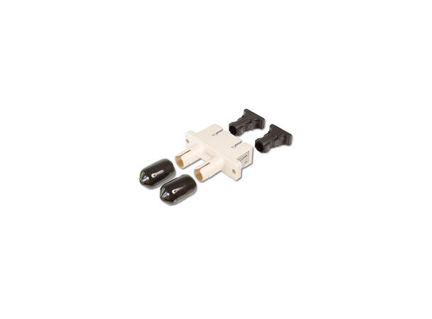 LinkIT Fiber adapter SC/ST Duplex MM | Clips and flanges | Metal | Beige 