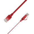 LinkIT Flat U/UTP Cat6a r&#248;d 1m AWG  34/7 | PVC | 1x4mm