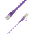 LinkIT U/FTP Cat.6A Flat Purple 3.5m Patch | PVC | 1|85x6mm | 32AWG