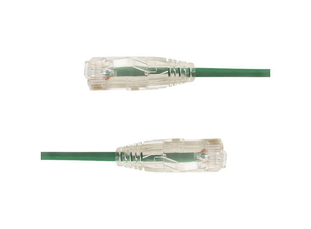 LinkIT U/UTP SlimPatch Cat6a grön 0.2m AWG28/7 | LSZH |Snagless | OD 3.6mm 