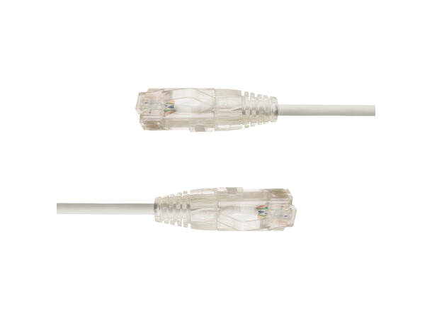 LinkIT U/UTP SlimPatch Cat6a white 0.5m AWG28/7 | LSZH |Snagless | OD 3.6mm 