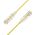 LinkIT U/UTP SlimPatch Cat6a yellow 0.3m AWG28/7 | LSZH |Snagless | OD 3.6mm