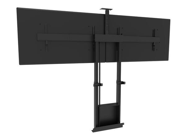 M Motorized Floormount Dual Screen incl cabinet & cam-shelf 120kg 