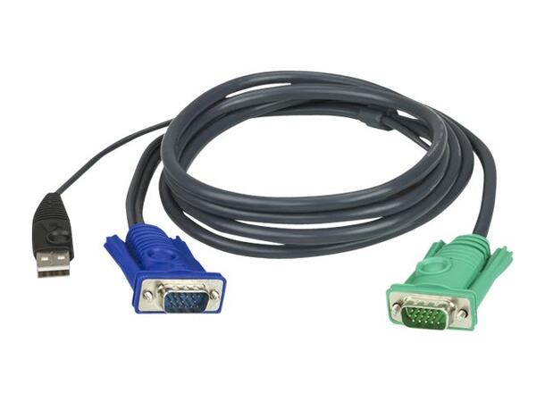 Aten KVM Cable type USB   1,2m, 2L-5201U USB Male, VGA Male - KVM port 