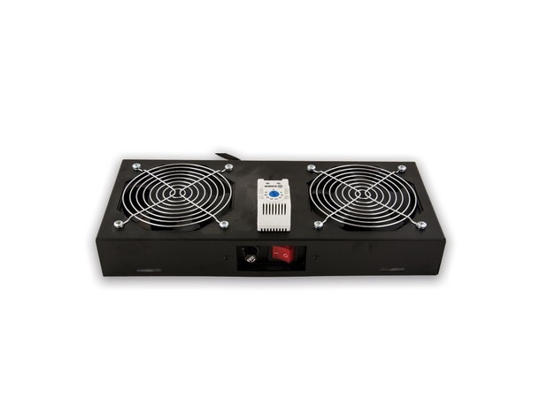 Lande Fan kit for wall cabinets | Black 2 fans | w/adjustable thermostat 
