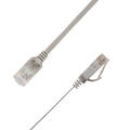 LinkIT Flat U/UTP Cat6a gr&#229; 1.5m AWG  34/7 | PVC | 1x4mm