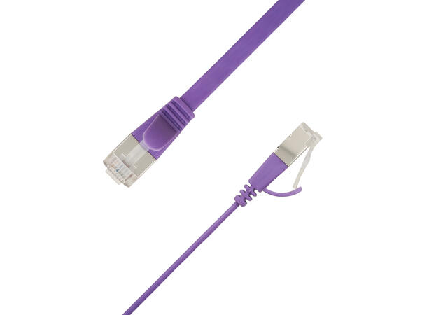 LinkIT U/FTP Cat.6A Flat Purple 0.3m Patch | PVC | 1|85x6mm | 32AWG 