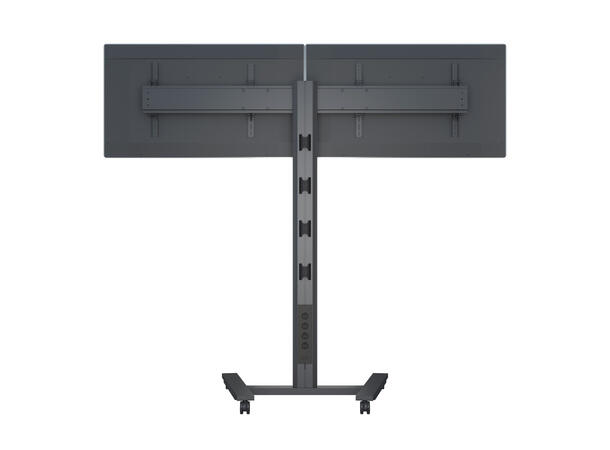 Multibrackets Gulvtralle 180 Dual Black Svart, 2x50kg, 800x400, 40-60" 