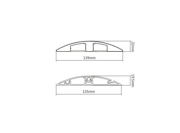 Stoltzen TALOS GS200 Floor rail 200 cm Skirting height 2.2cm width 13.9cm 