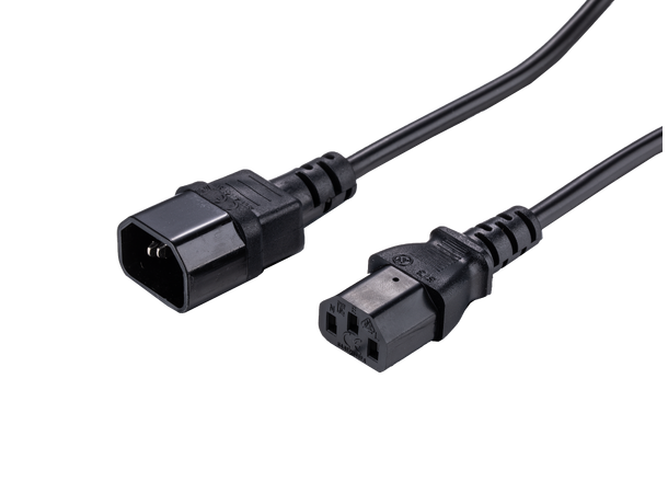 LinkIT Power Cable C13/C14 Black 0.5m PVC | 3 x 0.75 mm² 