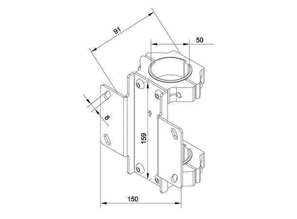 Multibrackets Pro Pole Clamp 