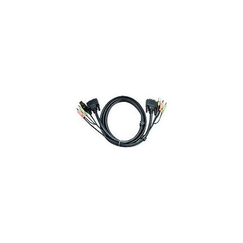 Aten KVM Cable type I   1,8m USB DVI USB, DVI, Minijack - USB, DVI, Minijack