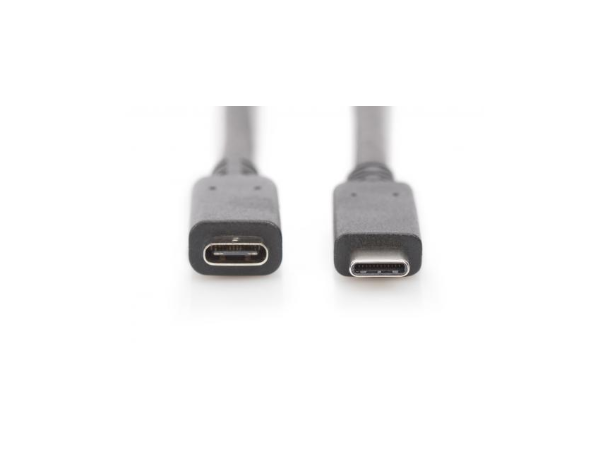 DCI USB C - USB C forlengelse kabel M/F, 2.0m, 3A, 480MB, Version 2.0, bl 