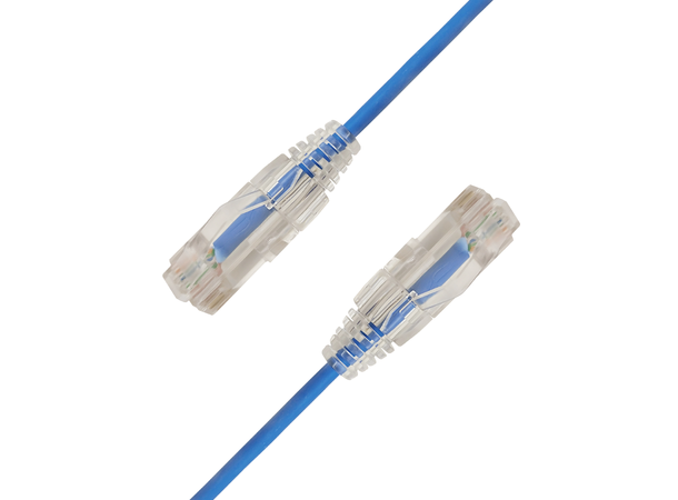 LinkIT U/UTP SlimPatch Cat6a blå 3m AWG28/7 | LSZH |Snagless | OD 3.6mm 