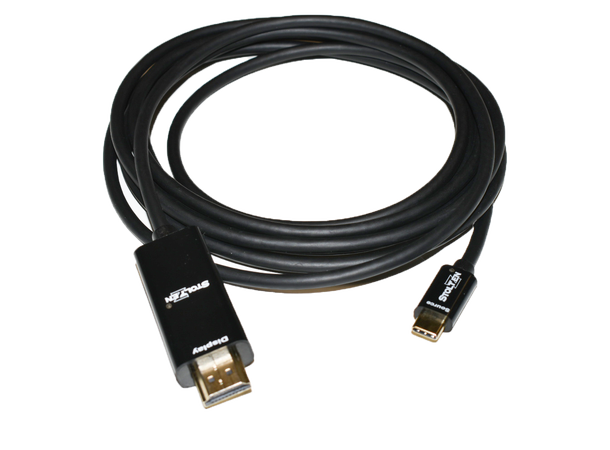 Stoltzen ThinFlex USB-C - HDMI  5 m 4Kx2K@60Hz | OD 4,5mm | Soft | Black 