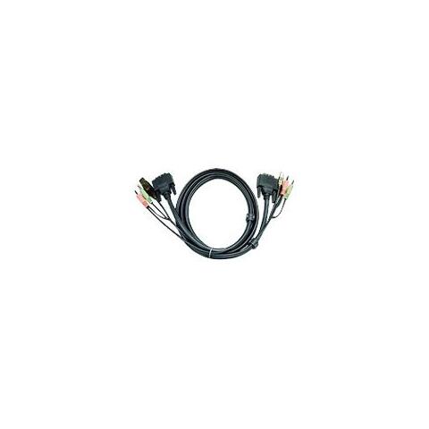 Aten KVM Cable type I   3,0m USB DVI USB, DVI, Minijack - USB, DVI, Minijack