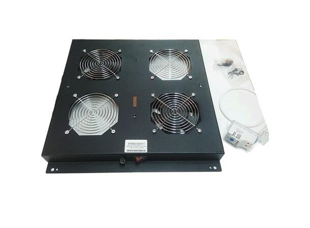 Lande Fan kit for floor cabinets | Black 2 fans | w/adjustable thermostat 