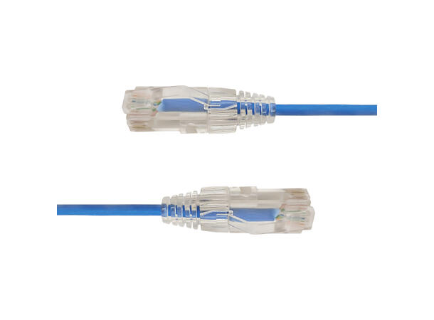 LinkIT U/UTP SlimPatch Cat6a blå 4m AWG28/7 | LSZH |Snagless | OD 3.6mm 