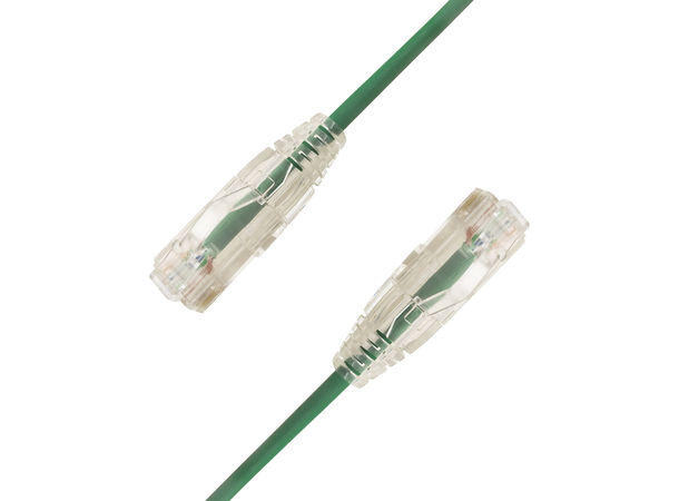 LinkIT U/UTP SlimPatch Cat6a grön 1m AWG28/7 | LSZH |Snagless | OD 3.6mm 