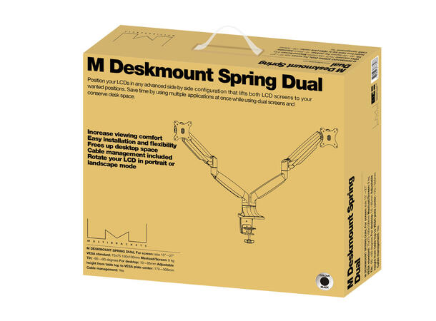 M Deskmount Gas Spring Dual Black 