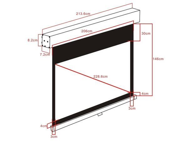 Multibrackets 16:9 Manual Projection Screen 200x112, 9 