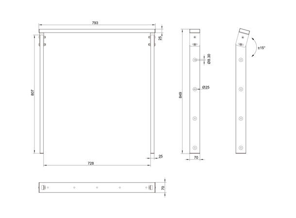 Multibrackets Takfeste OM55N-D Svart, 80 Kg, for Samsung OM55N-D 