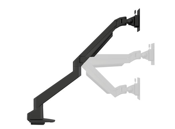 Multibrackets VESA Gas Lift Arm Single B lack w. Duo Crossbar 